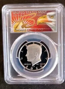 2020-S 50 セント KENNEDY PCGS PF70DCAM FDOI トーマス クリーブランド イーグル シルバー コイン。