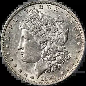 1889-O ���[�K�� �V���o�[ �_���[ PCGS AU53 �i�C�X �A�C �A�s�[�� �i�C�X �X�g���C�N