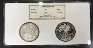 (2) 1997 �V���o�[ �C�[�O���X - MS69 1 ��� P/PF69 �E���g�� 1 ��B (74681)