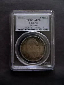 1911-D �o�C�G���� 3 �}�[�N PCGS AU58 �̒a����