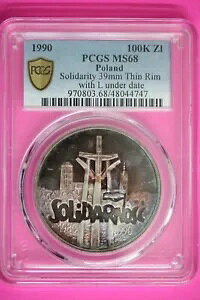 ���C���{�[�g�[�� �|�[�����h 1990 MS 67 �A�� 39 mm ������ L �A���_�[�f�C�g PCGS 1541