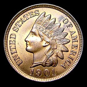 1901 �C���f�B�A�� �Z���g �y�j�[ ---- MS-64 RB PCGS �����t���V�����X���u���ꂽ�R�C�� ---- #993B