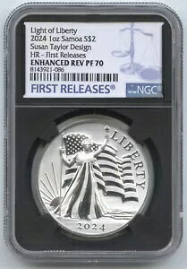 2024 ���C�g �I�u ���o�e�B�[ �T���A $2 �R�C�� NGC �G���n���X�h Rev PF 70 ���񃊃��[�X K284