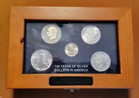 アメリカの銀貨の100年 5枚のコインのコレクション