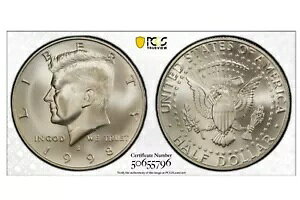 1998 S PCGS SP69 W F PlfB JFK Vo[ n[t_[ 50C SP69 }bg SMS