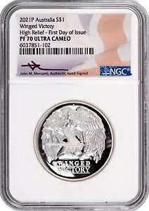 2021 P $1 AUD v[t 1 IX .999 t@C Vo[ EBOh rNg[ nC [t NGC PF70 UC