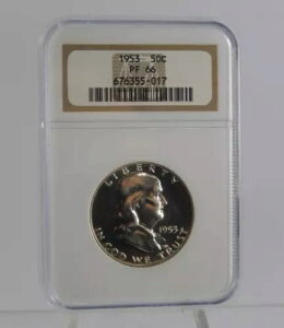 1953 �V���o�[ �v���[�t �t�����N���� �n�[�t�_���[ NGC PF 66 50C �R�C�� SL102