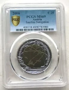 �I�[�X�g���A 2006 �q���i�r�Q�[�V���� 25 ���[�� PCGS MS-69 �V���o�[ �j�I�u �R�C��