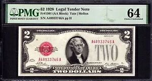 1928N $2 @ʉݎD bhV[ FR.1501 AA ubN PMG CHOICE UNC CU 64