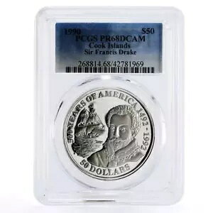 �N�b�N���� 50 �h�� �T�[ �t�����V�X �h���[�N �V�b�v PR68 PCGS ��� 1990