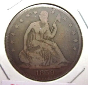 1859 �V�[�e�b�h ���o�e�B �n�[�t�_���[ 50c �R�C�� �t�B���f���t�B�A �~���g �f�G�Ȋ󏭂ȓ��t