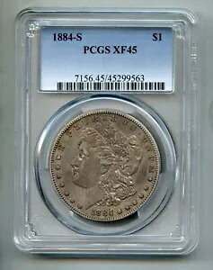 1884 S ���[�K�� �V���o�[ �_���[ PCGS XF 45