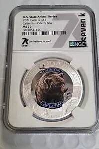 2021 �N�b�N���� $5 �č��B���� �J���t�H���j�A �n�C�C���O�} NGC MS70 7k SA61