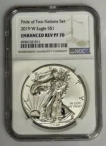2019 W �G���n���X�g ���u �v���[�t �V���o�[ �C�[�O�� PRIDE OF TWO NATIONS NGC PF70