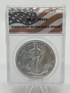 1985 $1 シルバー イーグル オーバーストライク - Anacs MS68