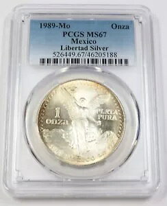 1989  PCGS MS67 |LVR - 1 IX Vo[ x^ - Un Onza RC #42490A