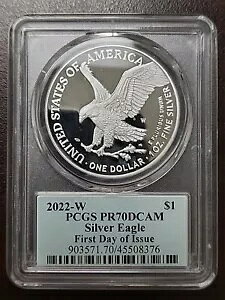 2022-W �v���[�t �V���o�[ �C�[�O�� PCGS PR70 FDOI �N���[�u�����h �x�e�����Y ���x�� - �X���[�� �X�|�b�g ���r�W����
