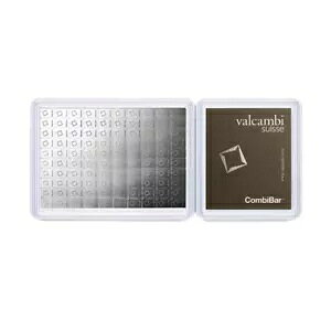 Valcambi Swiss 100g CombiBar 100x 1 �O���� .999 �t�@�C�� �V���o�[ �u���[�J�u�� �o�[