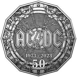 AC/DC 50th Silver Coin Anniversary 2023 - �I�[�X�g�����A - 18.24 gr �A���e�B�[�N�d�グ-