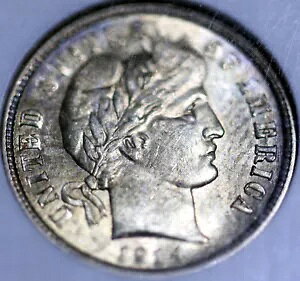 1914 Barber Dime Graded MS-62 by ANACS Beautiful Coin�B