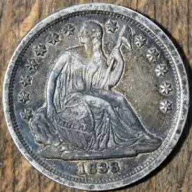 1838 USA シルバー ダイム ラージ スター