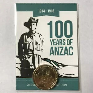 2018 UNC $1 100 Years of ANZAC AL �A���o�j�[ �J�E���^�[�X�^���v �R�C���̂� 1002