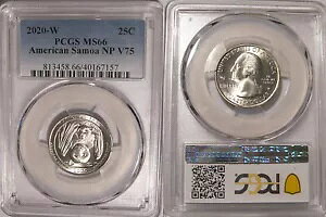 2020 W �A�����J�̃T���A NP �N�H�[�^�[ 25c PCGS MS66 �v���C�x�[�g �}�[�N V75 �o�b�g �R�C��