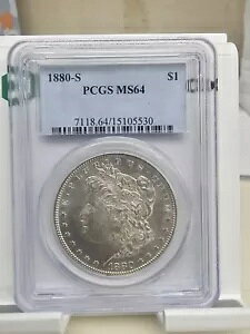 =+1880-S ���[�K�� �V���o�[ �h�� - PCGS �F�� MS64 - #472