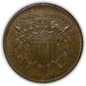 1867 �N 2 �Z���g�s�[�X������ UNC �R�C�� #11628