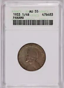 1933 �p�i�} �V���o�[ 1/4 �o���{�A �R�C�� - ANACS SOAPBOX AU 55