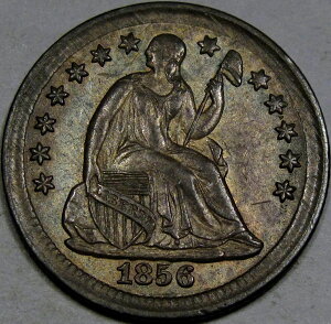 1856 Seated Liberty Half Dime Choice BU... �f�G�ŃI���W�i���łƂĂ��f�G�ȃR�C���ł��I