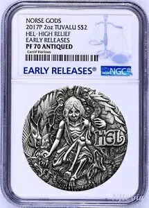 2017 P �k���̏��_ HEL �n�C�����[�t �A���e�B�[�N 2�I���X �V���o�[ $2 �R�C�� NGC PF70 ER