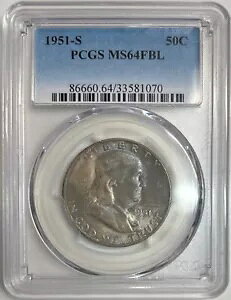 1951 S tN n[t_[ PCGS MS64FBL g[ Vo[ RC 50C t x C