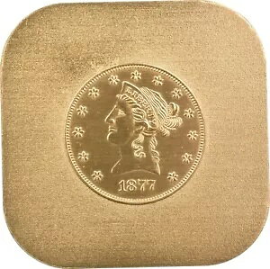 1877-CC $10 ���o�e�B �w�b�h �S�[���h �C�[�O�� 99.82 �O���� 24K �S�[���h ���b�L �v���[�g �R�C�� *3902