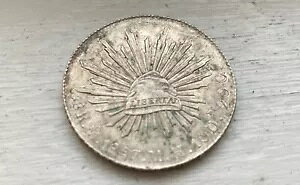 まだらの TONED 1887 Mo メキシコ 8 レアル リベルタ銀貨 メキシコ