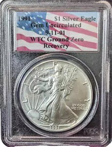 1991 AJ $1 Vo[ C[O PCGS O[h WF WTC OEh [ Jo[ 2001 N 9  11 