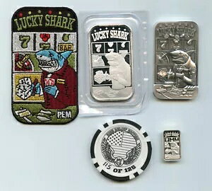 1 & 2 IX #'rd Lucky Shark Postal Express Mint + 1/10 IX 0.999 Vo[ o[ {[iX