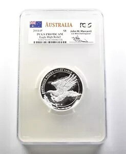 2014 P オーストラリア $8 シルバー オナガワシ HR メルカンティ PR69 DCAM PCGS *0211