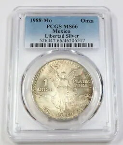 1988 Mo PCGS MS66 |���L�V�R - �g�[���h 1 �I���X �V���o�[ ���x���^ - Un Onza �R�C�� #42477A
