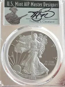 2016 W アメリカン シルバー イーグル PCGS PR70 トーマス クリーブランド 2019 WP ミント ホードより