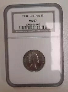 1988 �N�C�M���X 5P�A5 �y���X�B NGC MS 67�A�ō����̊��m�A�g�b�v�|�b�v