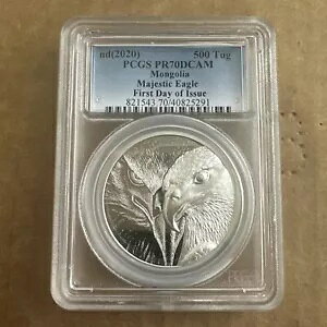 2020 1 �I���X �����S���u�}�W�F�X�e�B�b�N �C�[�O���v PCGS PF70 DCAM FDOI .999 �V���o�[ 500 TUG