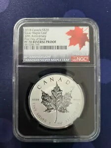 2018 $20 30 ���N�L�O�J�i�_ �V���o�[ ���[�v�� - NGC Rev PF70 ���s����