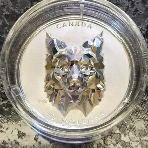 2020 カナダ $25 シルバー プルーフ オオヤマネコ コイン 1 オンス 多面動物の頭