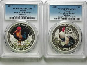 2017 �c�o�� 2 �R�C�� �Z�b�g �E�F���X & �E�B�_�� ���[�X�^�[ 2 �I���X 0.9999 �V���o�[ PCGS PF 70 DCAM