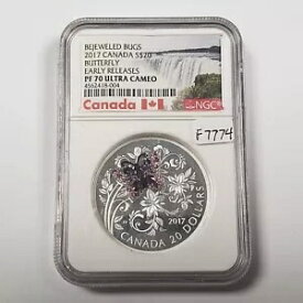 2017 $20 カナダ 宝石で飾られたバグズ バタフライ - NGC PF 70 ウルトラ カメオ - SKU-F7774