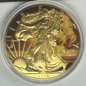 2016 �j���[�N���A �C�[�O�� 1 �I���X 0.999 �V���o�[ �A�����J�� �C�[�O�� 24K #207/500 ����