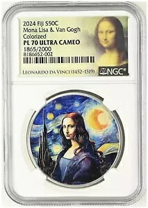 NGC PF70 2024 �t�B�W�[ ���i ���U & ������ �S�b�z 1�I���X �V���o�[ �J���[���R�C��