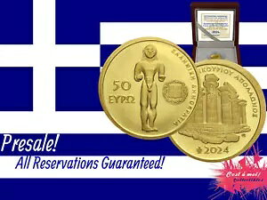 ギリシャ、2024 年、金貨、50 ユーロ、アポロ神殿、証明!先行販売