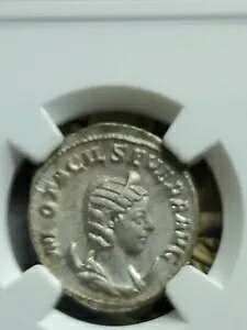 OTACILLIA SEVERA AR.DOUBLE DENARIUS SILVER NGC �n�C�O���[�h�Ñネ�[�}�鍑�B